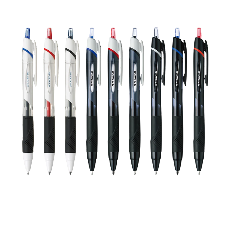 日本uni三菱圆珠笔SXN-150按动式中油笔JETSTREAM低粘度顺滑原子笔0.1/0.38/0.5/0.7mm可换替芯