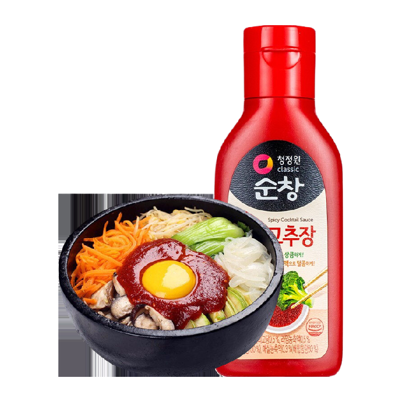!韩国原装进口清净园酸甜辣椒酱石锅拌饭酱韩式辣酱烤肉
