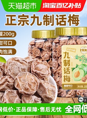 正宗九制话梅潮汕咸酸青梅子肉泡水蜜饯果干果脯办公室解馋零食品