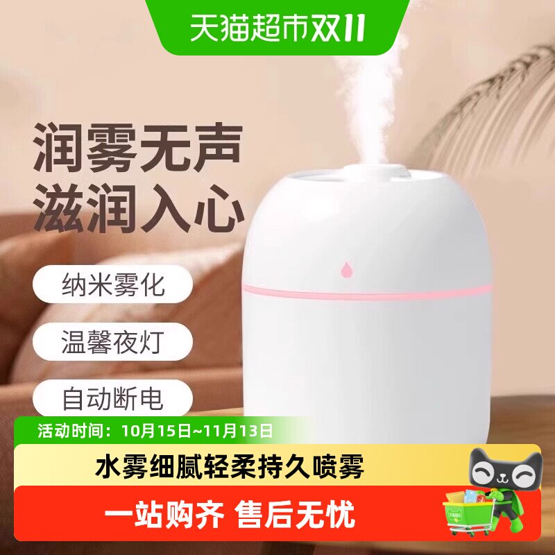 空气加湿器小型迷你便携家用静音卧室车载香薰喷雾办公室秋冬补水