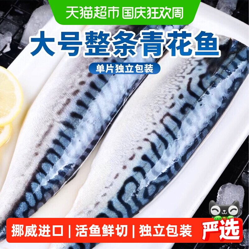 云储生活青花鱼挪威进口整条鲭鱼图片