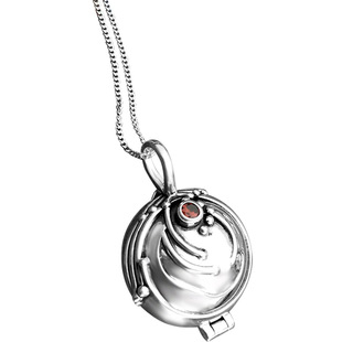 吸血鬼日记马鞭草圆盒子银项链女吊坠纯银首饰可以藏东西的挂件