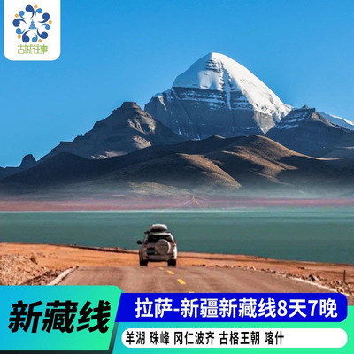 西藏旅游新藏线西藏拉萨阿里南线新疆喀什叶城8天7晚拼包车跟团游