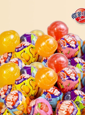 蜡笔小新500g真果棒棒糖硬糖水果味儿童零食大礼包快乐分
