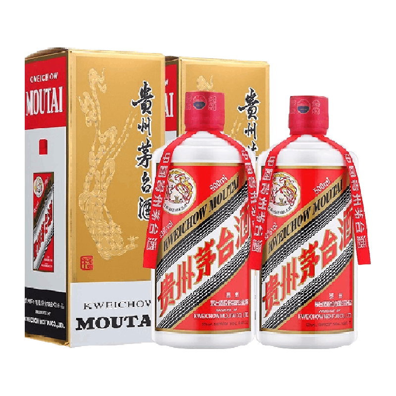 【李佳琦直播间618零食节】贵州飞天茅台53度500ml双支（26年）