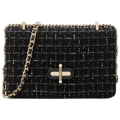 PEDRO粗花呢链条包斜挎腋下包