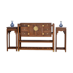 鸡翅木玄关柜实木新中式储物柜