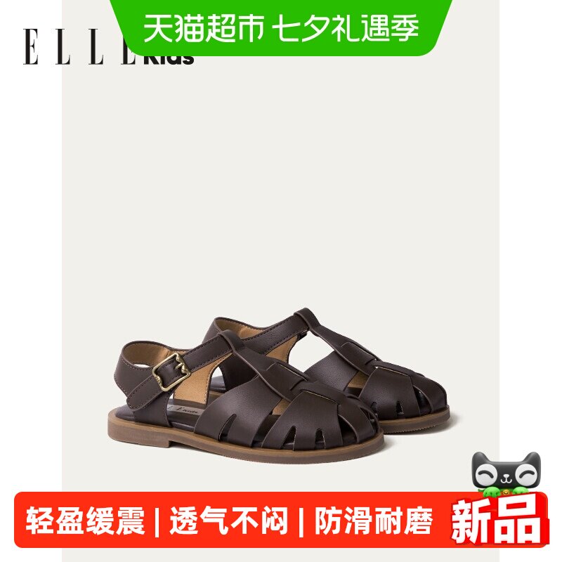 ellekids女童夏季新款平底童鞋