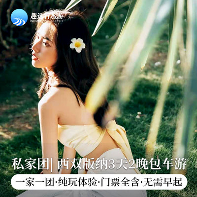 云南旅游西双版纳3天2晚拼团游含电瓶车植物园野象谷雨林徒步