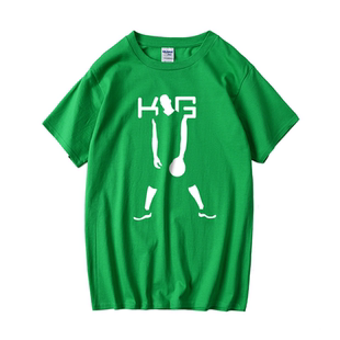 5号狼王加内特篮球T恤绿军球衣训练服宽松大码定制夜光潮