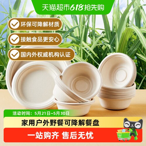 包邮炊大皇一次性环保餐盘碗