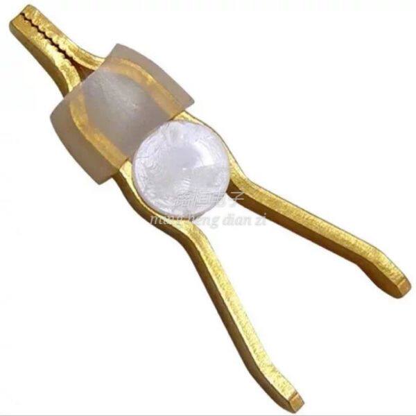 直销大电流开尔文测试夹 纯铜镀金鳄鱼夹扁鸭嘴夹 电工实验测试夹