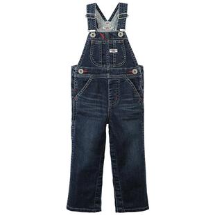 Mikihouse儿童裤子背带牛仔长裤男女童休闲经典长裤新品Double_B