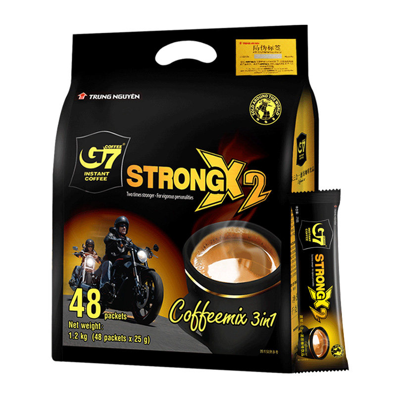 越南进口中原G7三合一浓醇提神速溶咖啡1200g超值装48条正品袋装