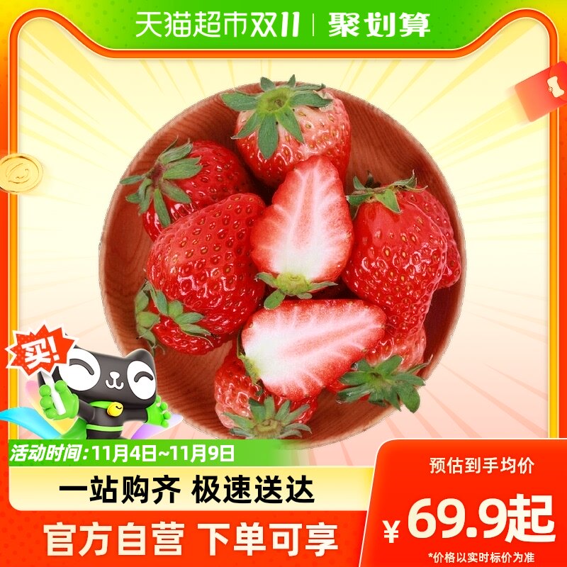 【预售】丹东红颜玖玖奶油草莓单果重18g以上时令新鲜水果顺丰高性价比高么？