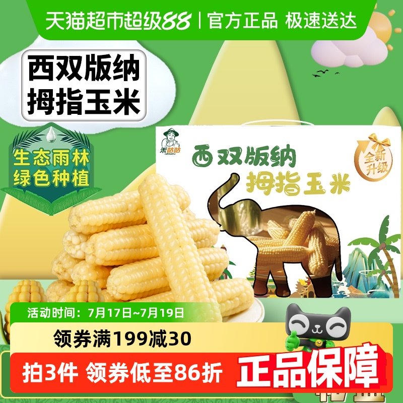 禾咕咕西双版纳糯玉米1kg×1箱