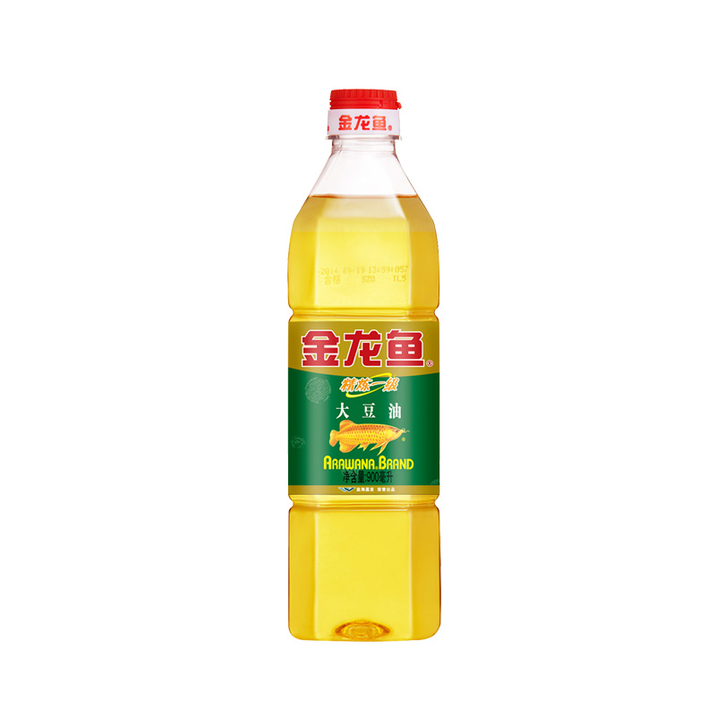 金龙鱼精炼一级大豆油900ml/瓶色拉油食用油大豆油家用烘焙