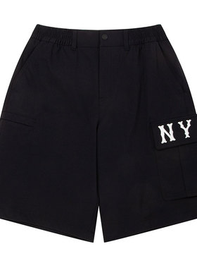 【自营】MLB梭织短裤男女裤休闲裤纽约洋基工装裤五分裤3ASMB0553