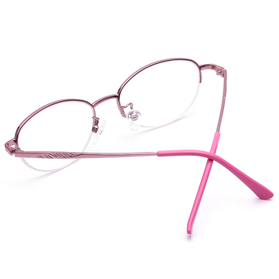 LOHO商场同款金属高清老花镜紫色椭圆不锈钢小框耐磨老花镜L1022