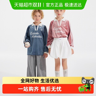 中大童球衣风休闲运动上衣儿童卫衣 新款 植木童装 女童卫衣2025秋季