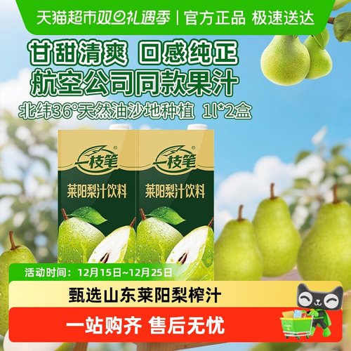 一枝笔莱阳梨汁1L×2盒