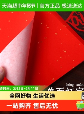 宅小仙红纸红色宣纸结婚婚书纸过年春节专业对联纸万年红美术折纸