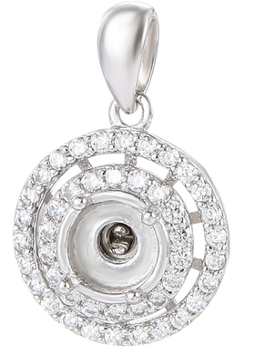 旋转网红日韩蜜蜡圆形吊坠空托