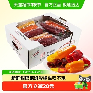 新鲜甜巴莱姆彩椒生吃不辣脆甜多汁当季甜辣椒沙拉蔬菜