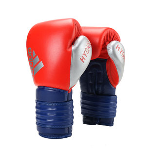 adidas阿迪达斯全真皮拳套 高专业端金属色搏击拳击手套HYBRID300