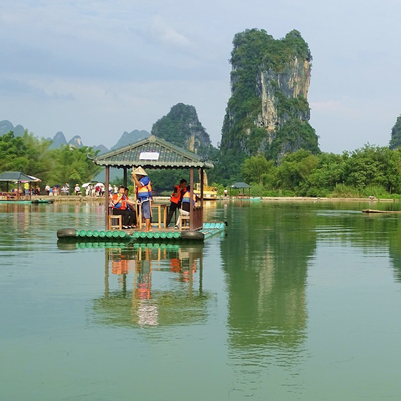 广西桂林旅游纯玩五日游阳朔漓江四星船遇龙河竹筏漂流5天4晚