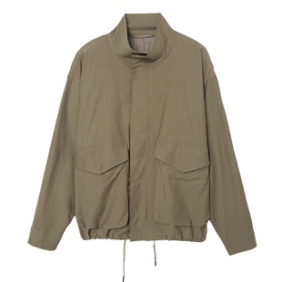 KUYIOU/轻薄CITYBOY外套 日系复古宽松阔型OS短款拉链户外夹克男