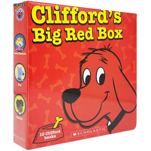 赠音频 英文原版 Clifford's Big Red Box 大红狗克里弗英文10册套 4-8岁儿童英语阅读 幼儿英语课外读物绘本 情感启蒙