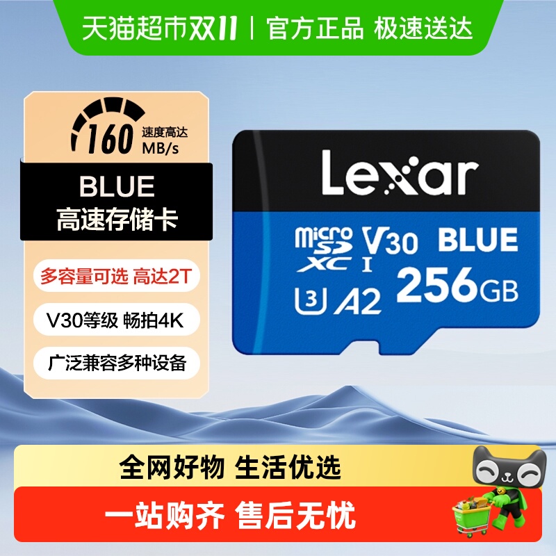 雷克沙高速TF卡手机平板内存卡卡监控游戏机掌机存储卡读160MB/s