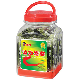 【波力海苔原味54g/100g桶装】紫菜寿司海苔即食儿童零食小吃食品