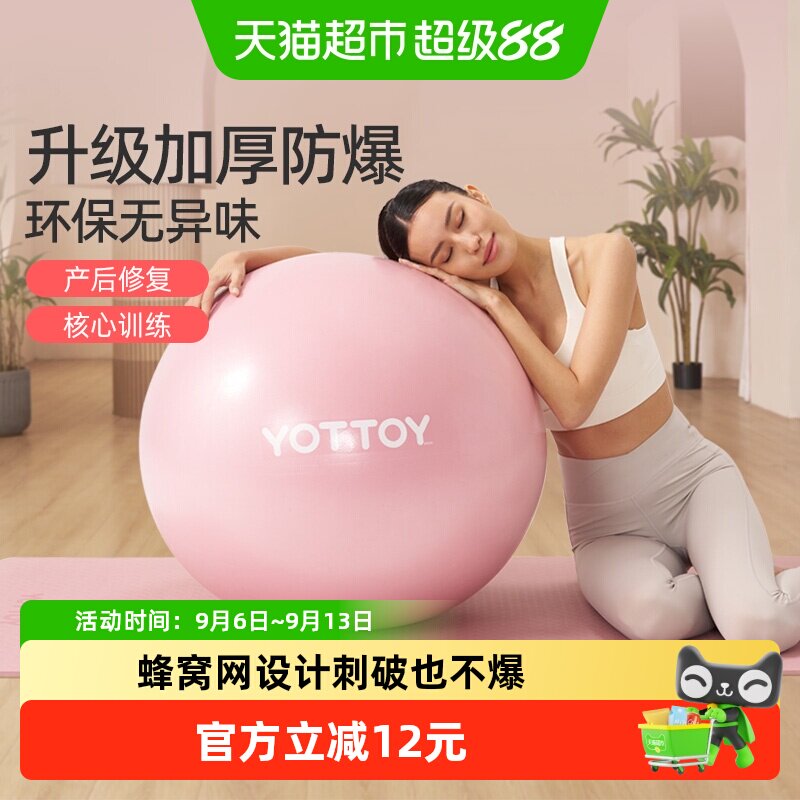 yottoy瑜伽球加厚防爆正品健身球瑜伽儿童孕妇分娩女减肥瘦身平衡