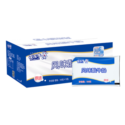 花花牛原味酸牛奶15袋150ml箱低温酸奶