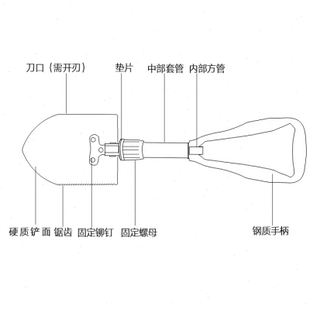 6411工厂Q3工兵铲工兵锹多功能车载锹户外野营铁锹铲子应急救援铲