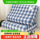 全棉亲肤可水洗棉乳胶枕头套家用学生宿舍 洁丽雅乳胶枕套一对装