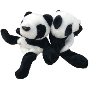 可爱熊猫冰箱贴创意卡通毛绒磁吸公仔磁贴成都纪念品装饰爬树玩偶