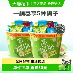 溜溜梅加量全家桶480g双桶青梅雪梅休闲零食蜜饯西梅送礼