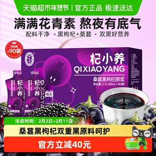 宁安堡杞小养桑葚黑枸杞原浆含花青素营养品鲜果汁礼盒2.7L/箱