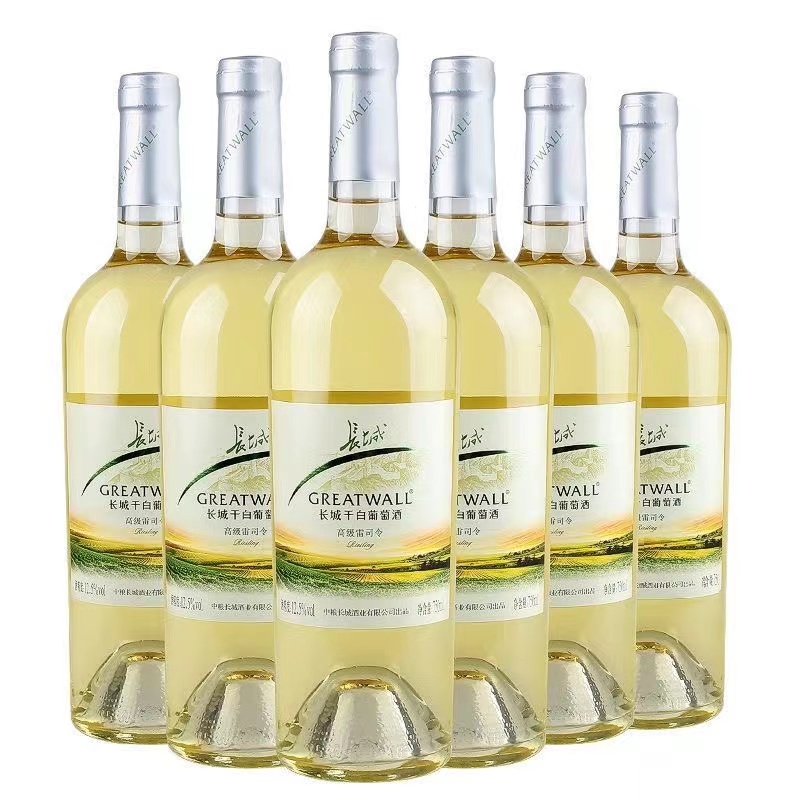 长城干白葡萄酒高级雷司令送礼佳品12.5度优选果香浓郁