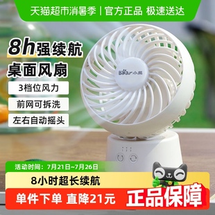 小熊电风扇小型桌面风扇大风力便携手持迷你风扇 政府补贴15%
