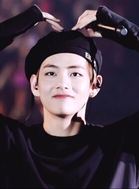 【V贝雷帽】BTS防弹少年团金泰亨同款毛呢帽子