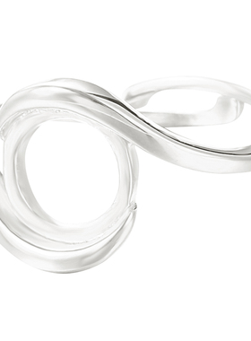 925纯银韩版简约女戒指空托