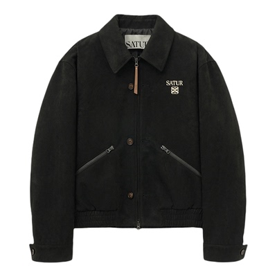 【自营】SATUR ARCHIVE【RllZE同款】复古刺绣麂皮短款夹克外套