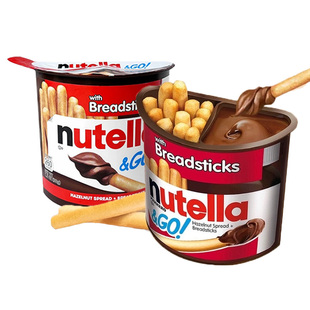 费列罗Nutella能多益榛子巧克力酱手指饼干52g进口儿童零食年货