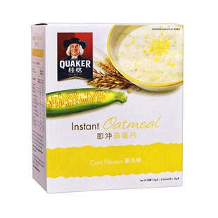 (21香港进口顺丰)桂格即冲燕麦片粟米味5包冲玉代式货版购QUAKER