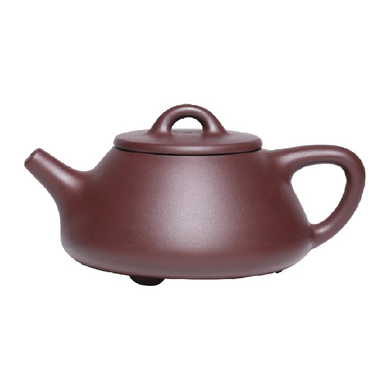 金镶玉宜兴紫砂石瓢壶大容量手工原矿紫泥泡茶壶复古中式茶具1件