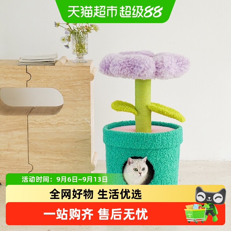 zeze芭比花盆栽猫窝猫爬架图片